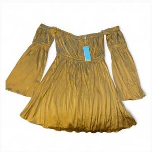 Elegant Gold Mini Dress